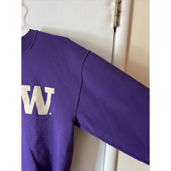 WU Huskies WSU Washington State Cougars red/purple Sweatshirt Med - Picture 9 of 13